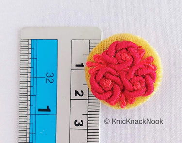 Beige Velvet Fabric Buttons